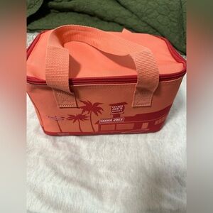 Trader Joe's Coral Pink Insulated Tote Bag